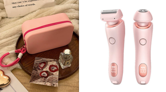 Original 2 In 1 Hair Removal Epilator USB Rechargeable Trimmer Women Body Razor Face Leg Armpit Bikini Hand Pubic Shaver Hair Remover