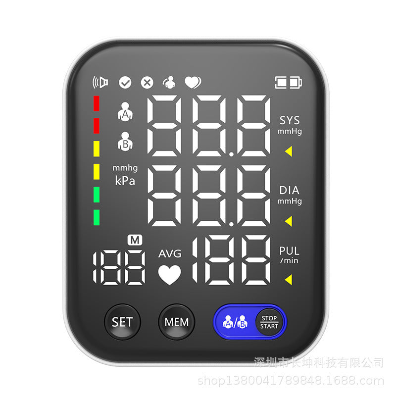 Original Electronic Blood Pressure Monitor Ultra Clear Large Screen Pulse Sphygmomanometer For Real-time Measurement Of Blood Pressure