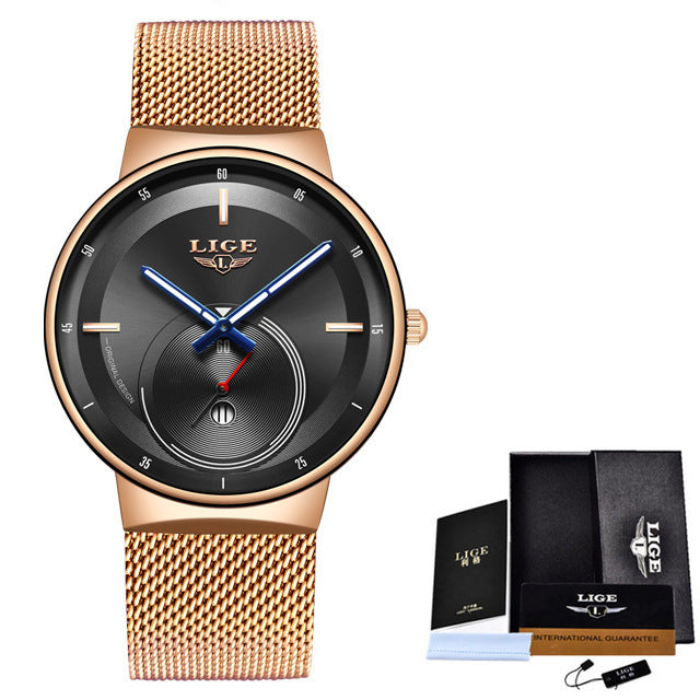 Waterproof quartz watch