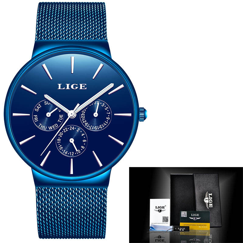 Sports and leisure Fashion Waterproof Quartz Mesh Strap Watch