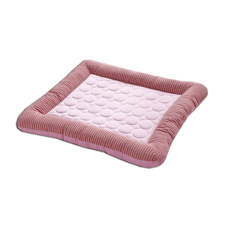 High Quality- Pet Cooling Pad Bed For Dogs Cats Puppy Kitten Cool Mat Pet Blanket Ice Silk Material Soft For Summer Sleeping Blue Breathable