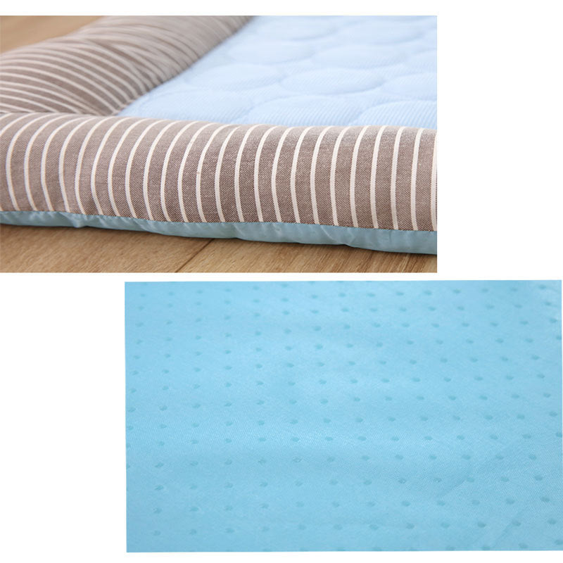 High Quality- Pet Cooling Pad Bed For Dogs Cats Puppy Kitten Cool Mat Pet Blanket Ice Silk Material Soft For Summer Sleeping Blue Breathable