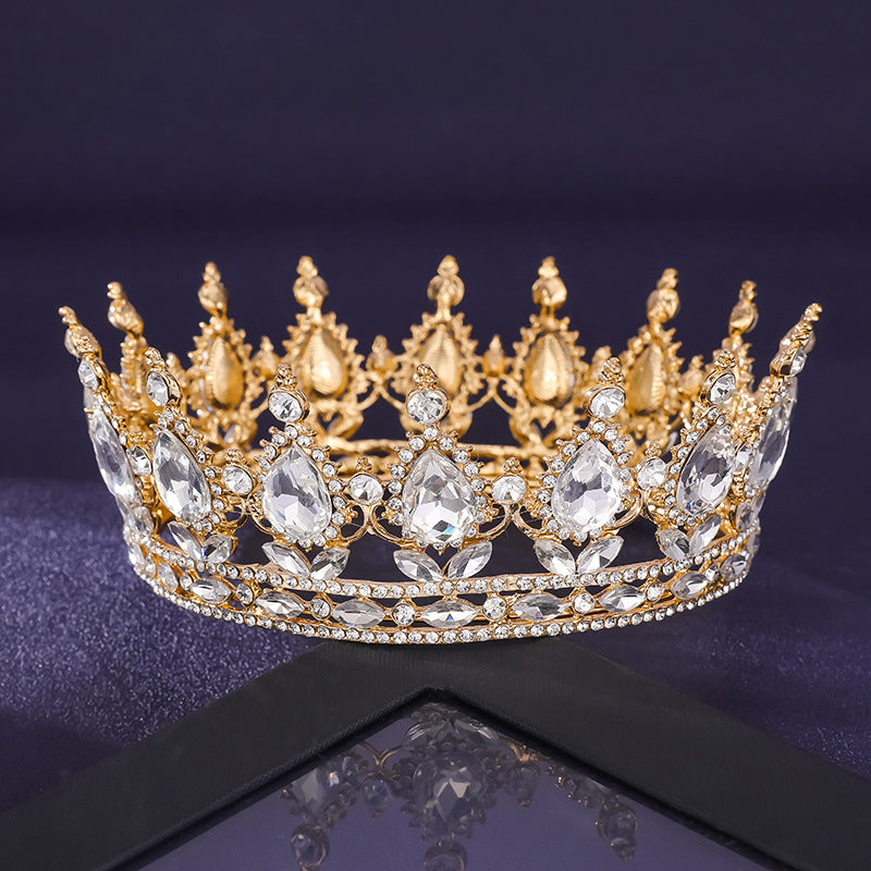 Rhinestone Crown Full Circle Big Crown Bridal Tiara Crown Top Quality