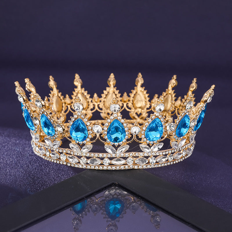 Rhinestone Crown Full Circle Big Crown Bridal Tiara Crown Top Quality