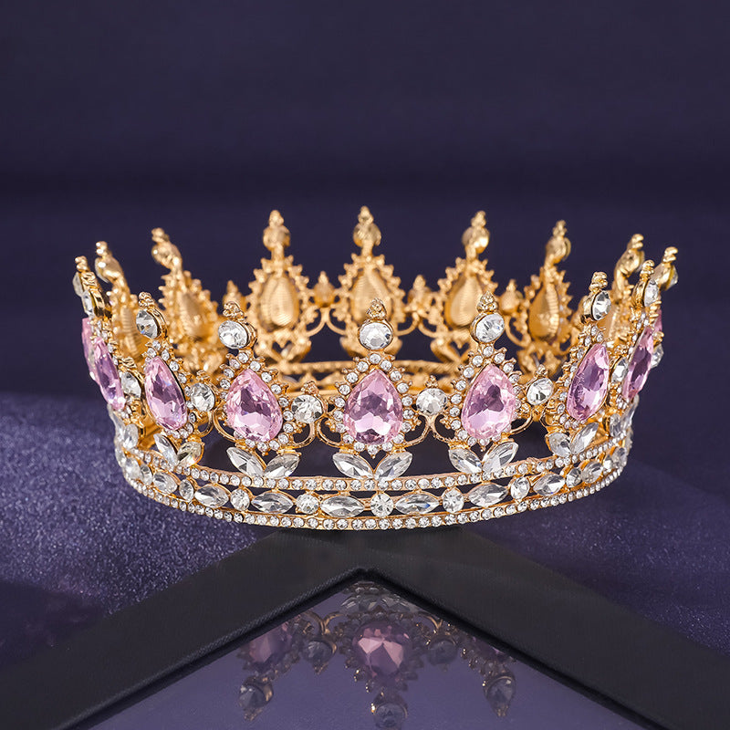 Rhinestone Crown Full Circle Big Crown Bridal Tiara Crown Top Quality