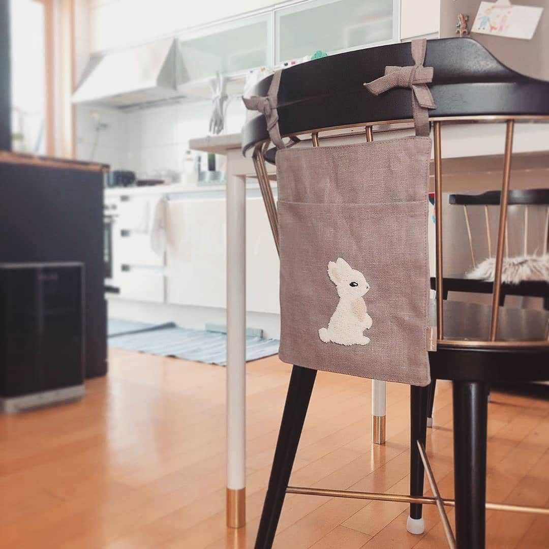 Embroidered Cotton And Linen Baby Bed Baby Carriage Seat Back Door Hanging Bag