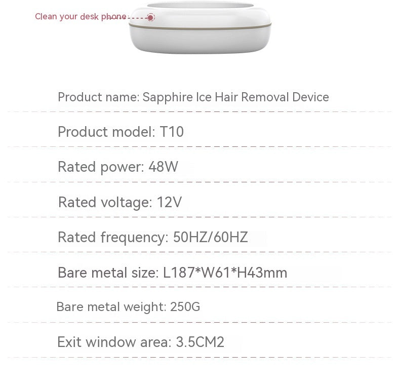 Sapphire Whole Body Hair Removal And Skin Rejuvenation Intense Pulsed Light Treatment Instrument Women's Beauty Instrument