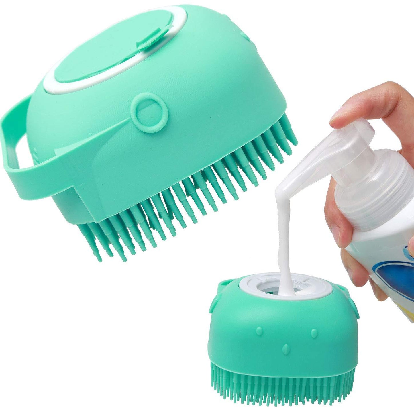 Original Pet Dog Shampoo Massager Brush Cat Massage Comb Grooming Scrubber Shower Brush For Bathing Short Hair Soft Silicone Brushes