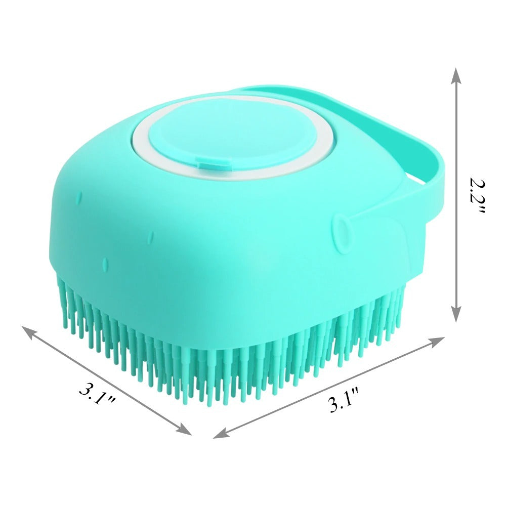 Original Pet Dog Shampoo Massager Brush Cat Massage Comb Grooming Scrubber Shower Brush For Bathing Short Hair Soft Silicone Brushes