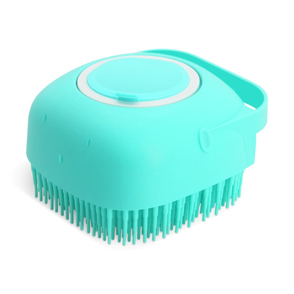 Original Pet Dog Shampoo Massager Brush Cat Massage Comb Grooming Scrubber Shower Brush For Bathing Short Hair Soft Silicone Brushes