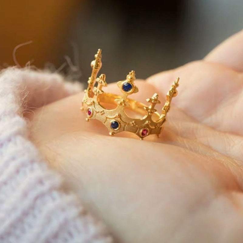 Vintage castle crown ring top quality