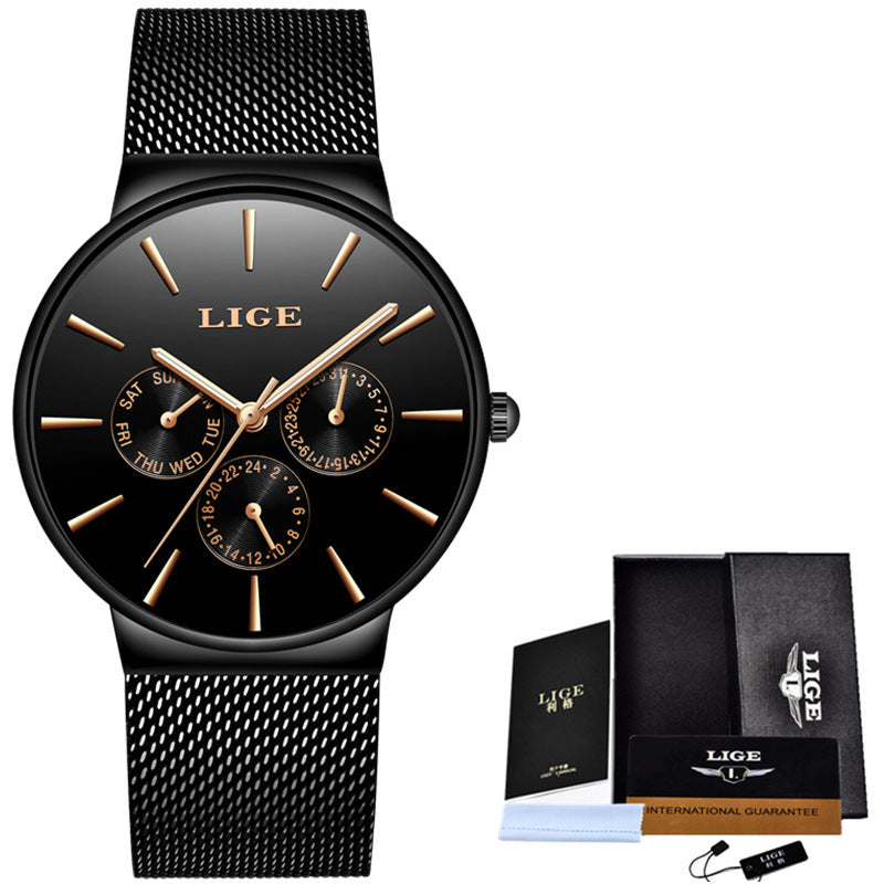 Sports and leisure Fashion Waterproof Quartz Mesh Strap Watch