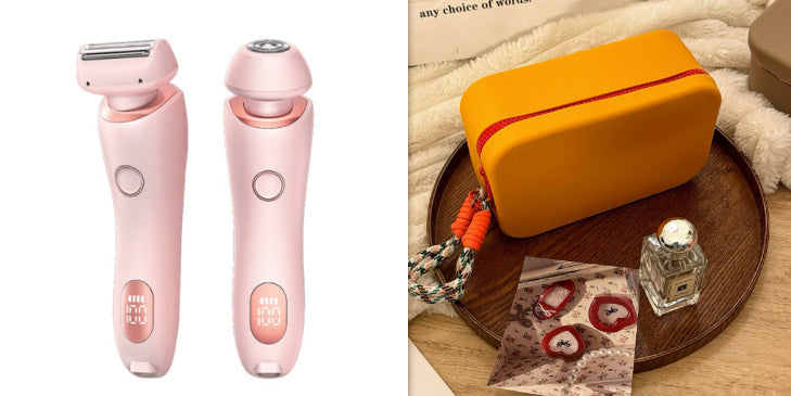 Original 2 In 1 Hair Removal Epilator USB Rechargeable Trimmer Women Body Razor Face Leg Armpit Bikini Hand Pubic Shaver Hair Remover