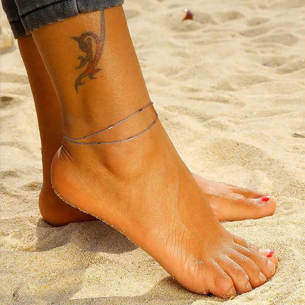 Jewelry Sterling Silver Feet Chain