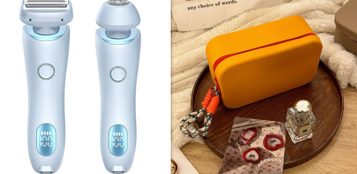 Original 2 In 1 Hair Removal Epilator USB Rechargeable Trimmer Women Body Razor Face Leg Armpit Bikini Hand Pubic Shaver Hair Remover