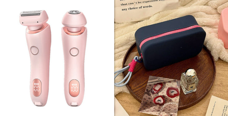 Original 2 In 1 Hair Removal Epilator USB Rechargeable Trimmer Women Body Razor Face Leg Armpit Bikini Hand Pubic Shaver Hair Remover