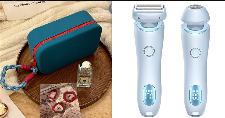 Original 2 In 1 Hair Removal Epilator USB Rechargeable Trimmer Women Body Razor Face Leg Armpit Bikini Hand Pubic Shaver Hair Remover