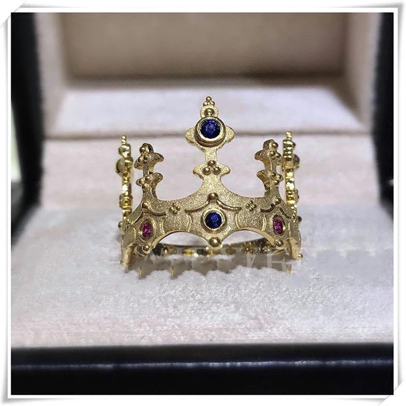 Vintage castle crown ring top quality