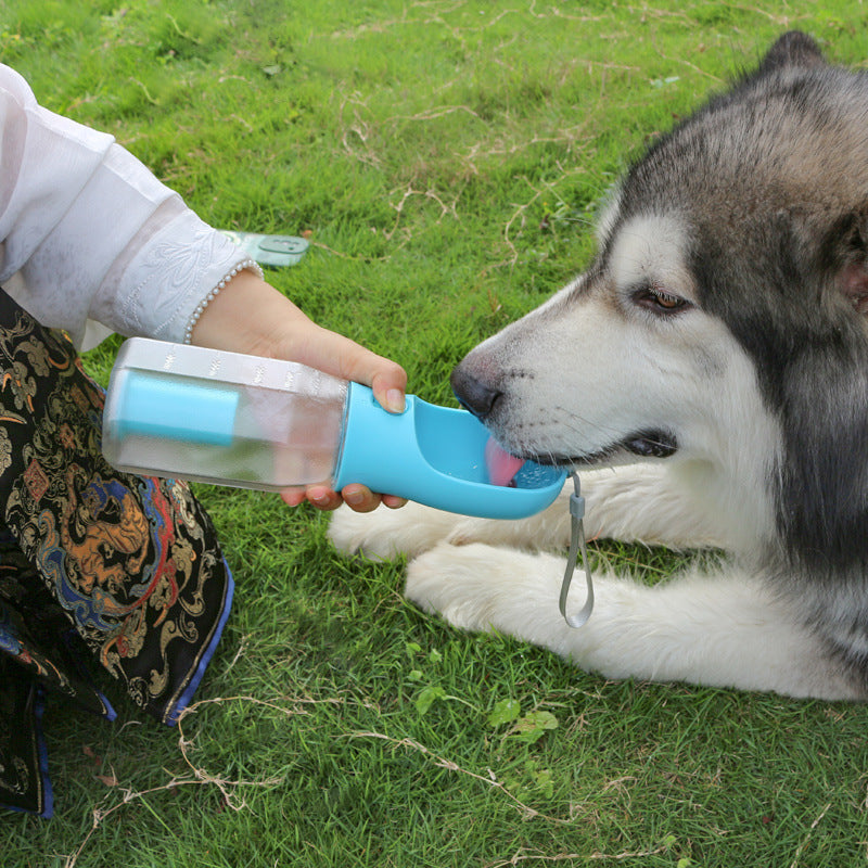 Original Portable Cat Dog Water Bottle Food Feeder Drinker Poop Dispenser 3 In 1 Leak-proof Multifunctional Dog Water Bottle Pet Products