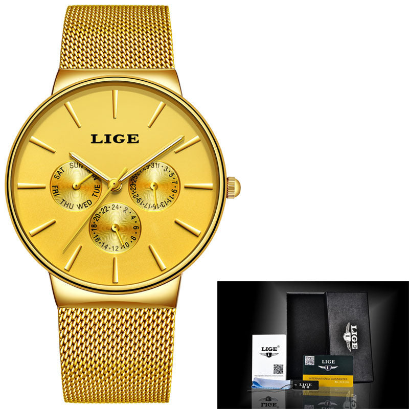 Sports and leisure Fashion Waterproof Quartz Mesh Strap Watch