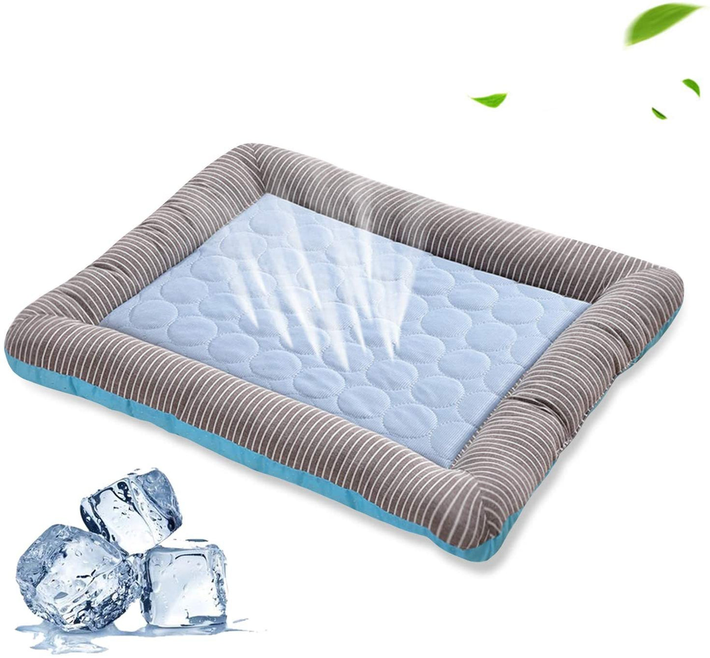 High Quality- Pet Cooling Pad Bed For Dogs Cats Puppy Kitten Cool Mat Pet Blanket Ice Silk Material Soft For Summer Sleeping Blue Breathable