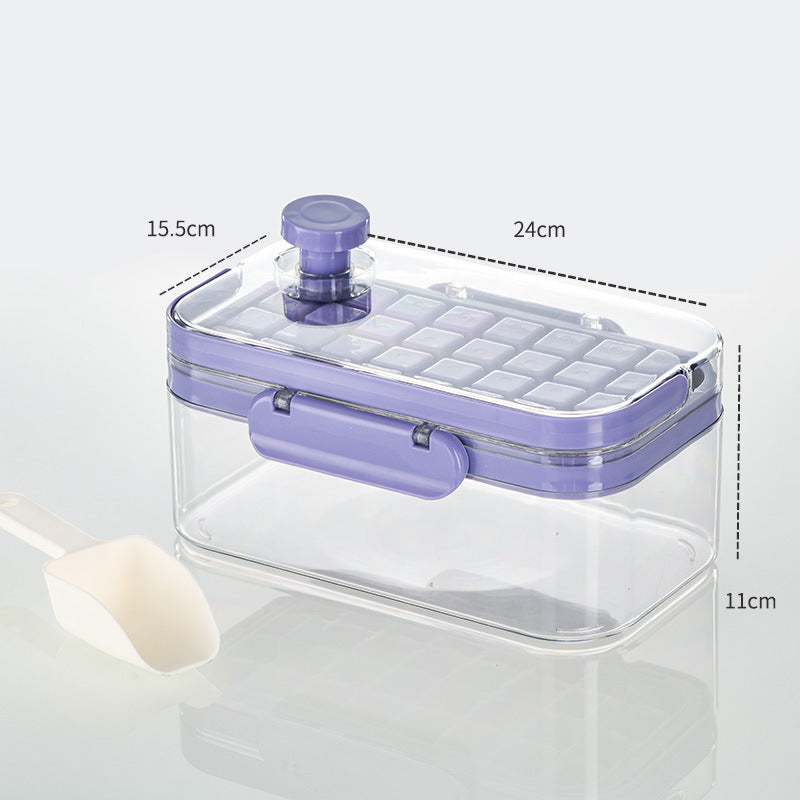 New Silicone Press Ice Maker Single Double Layer Square Ice Cube Mold