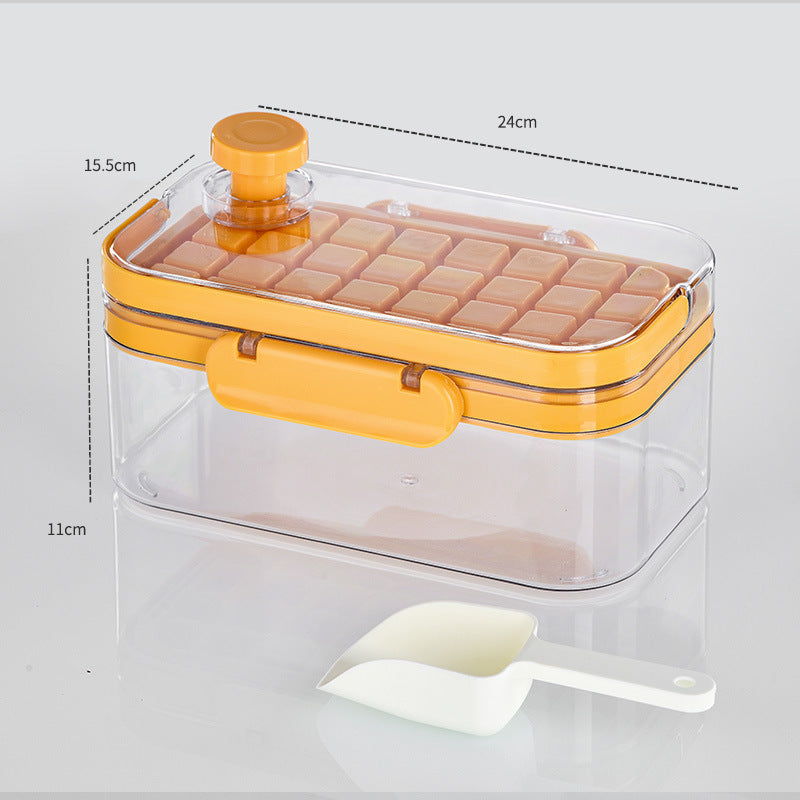 New Silicone Press Ice Maker Single Double Layer Square Ice Cube Mold