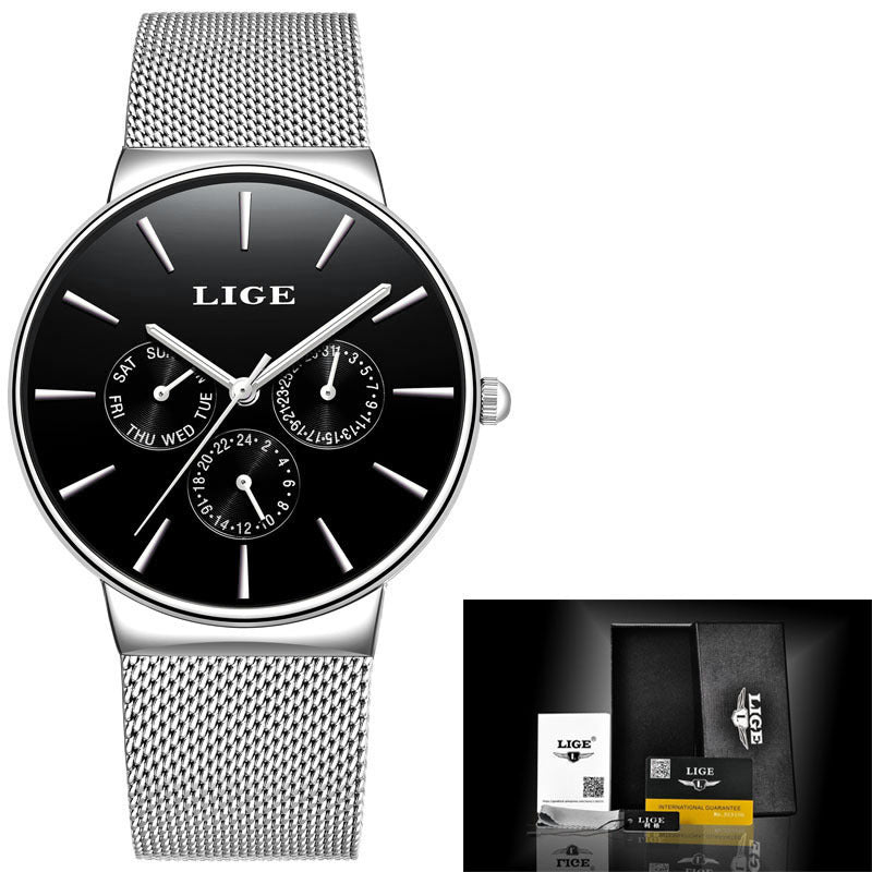 Sports and leisure Fashion Waterproof Quartz Mesh Strap Watch