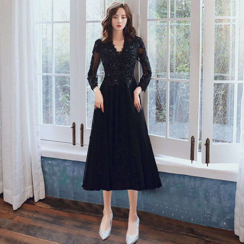 Black Evening Dress Feminine And Luxurious
