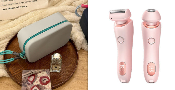 Original 2 In 1 Hair Removal Epilator USB Rechargeable Trimmer Women Body Razor Face Leg Armpit Bikini Hand Pubic Shaver Hair Remover