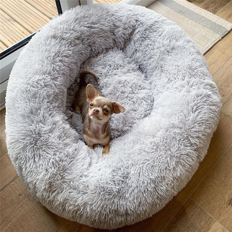 High Quality Dog Bed Super Soft Washable Long Plush Pet Kennel Deep Sleep Dog House Velvet Mats Sofa For Dog Basket Pet Cat Bed
