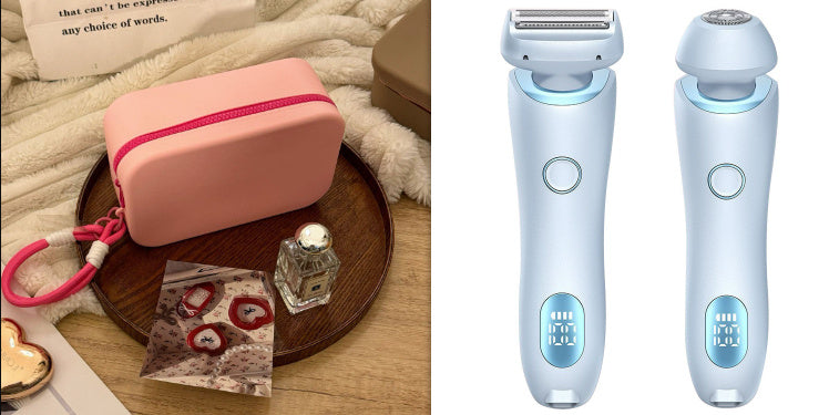 Original 2 In 1 Hair Removal Epilator USB Rechargeable Trimmer Women Body Razor Face Leg Armpit Bikini Hand Pubic Shaver Hair Remover