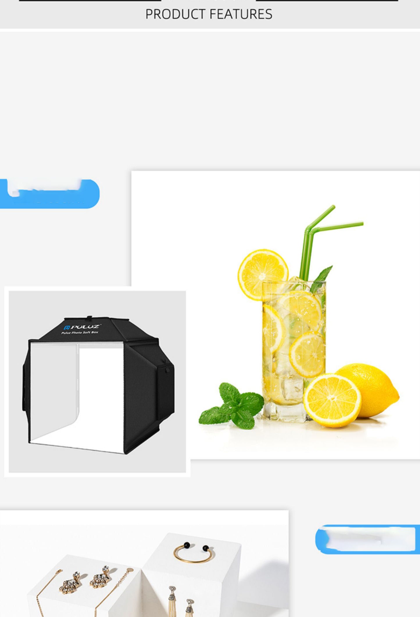40cm Studio LED Folding Product Photo Light Box Simple Shooting Light