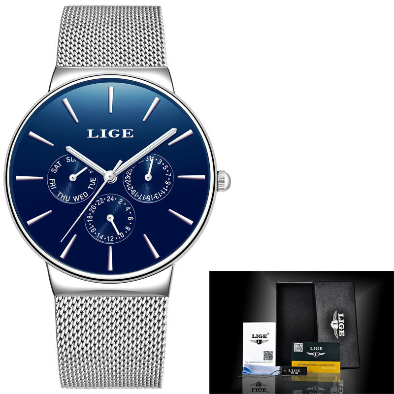 Sports and leisure Fashion Waterproof Quartz Mesh Strap Watch