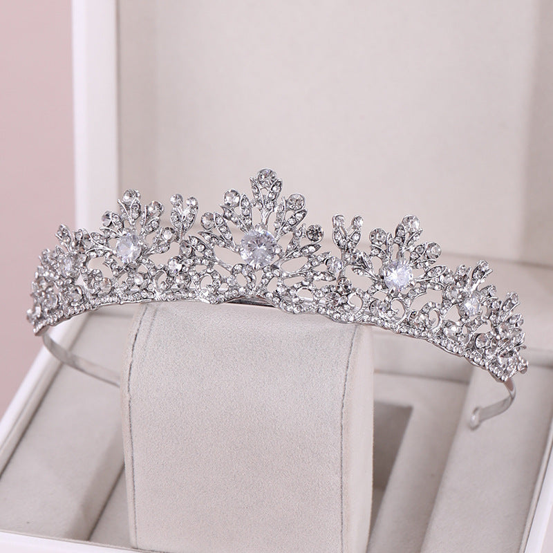Tuanming Xinniang Crown European And American Hot Sale Crystal Zircon Crown Hairband Princess Birthday Rhinestone Crown Headdress top quality
