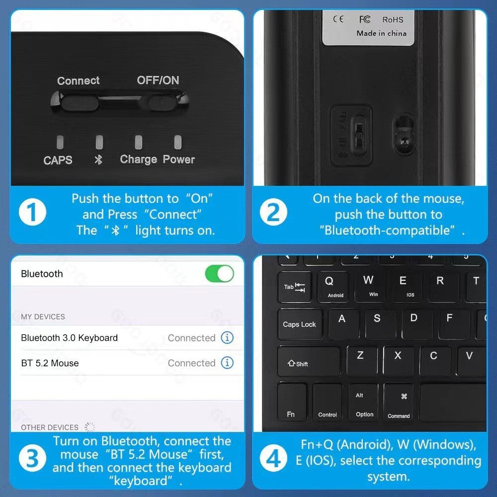 Original Ipad Protective Case Luminous Bluetooth Keyboard Leather Sheath