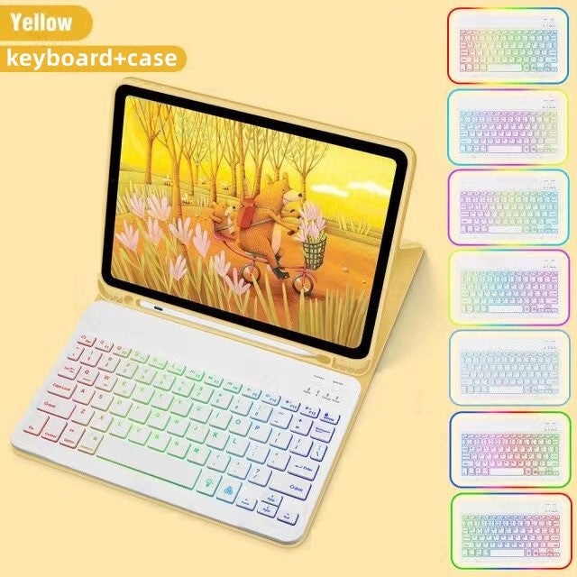 Original Ipad Protective Case Luminous Bluetooth Keyboard Leather Sheath