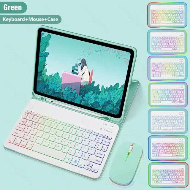 Original Ipad Protective Case Luminous Bluetooth Keyboard Leather Sheath