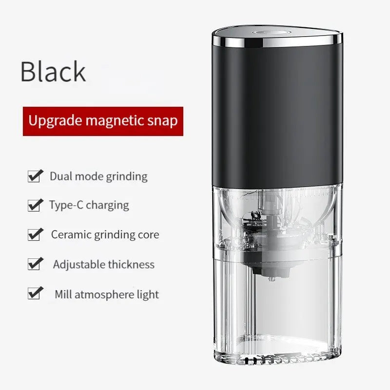Original Portable Electric Coffee Grinder TYPE C USB Charge Ceramic Grinding Core Home Coffee Beans Pulverizer Grinder Small Portable Mini Home Kitchen Coffee Grinder Machine Mill Automatic USB Charging