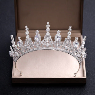 Tuanming Xinniang Crown European And American Hot Sale Crystal Zircon Crown Hairband Princess Birthday Rhinestone Crown Headdress top quality