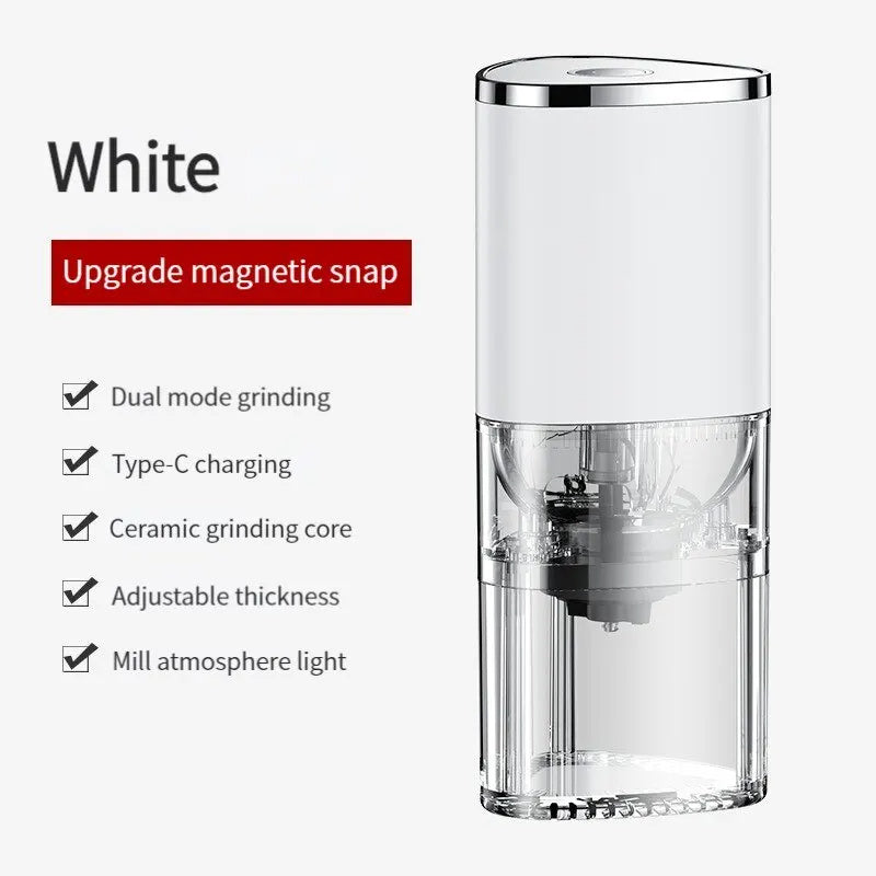 Original Portable Electric Coffee Grinder TYPE C USB Charge Ceramic Grinding Core Home Coffee Beans Pulverizer Grinder Small Portable Mini Home Kitchen Coffee Grinder Machine Mill Automatic USB Charging