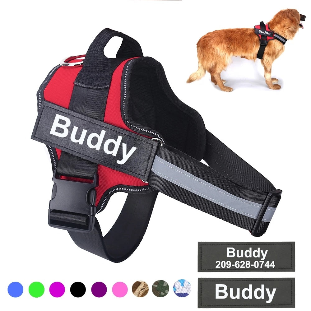 Original Dog Harness NO PULL Reflective Breathable Adjustable Pet Harness Vest For Small Large Dog Custom Patch Pet Supplies