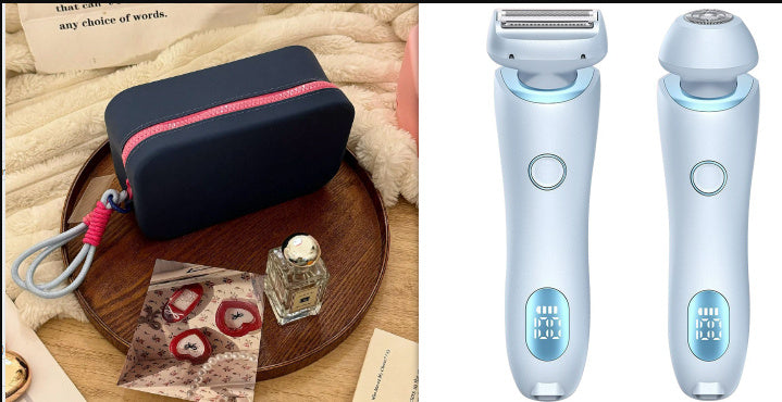 Original 2 In 1 Hair Removal Epilator USB Rechargeable Trimmer Women Body Razor Face Leg Armpit Bikini Hand Pubic Shaver Hair Remover