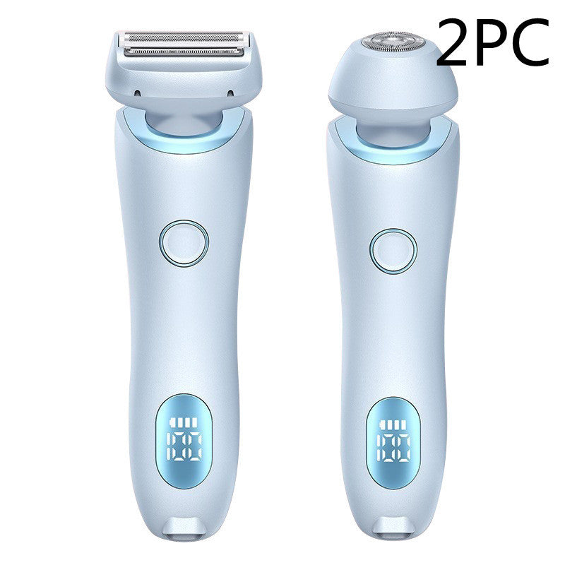 Original 2 In 1 Hair Removal Epilator USB Rechargeable Trimmer Women Body Razor Face Leg Armpit Bikini Hand Pubic Shaver Hair Remover