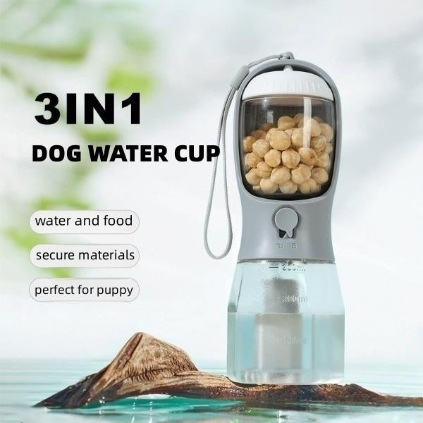 Original 3 in 1 - Dog Water Cup Drinking Food Garbage Bag (3-in-1) Portable Small Multi-functional Pet Cups Pets Supplies