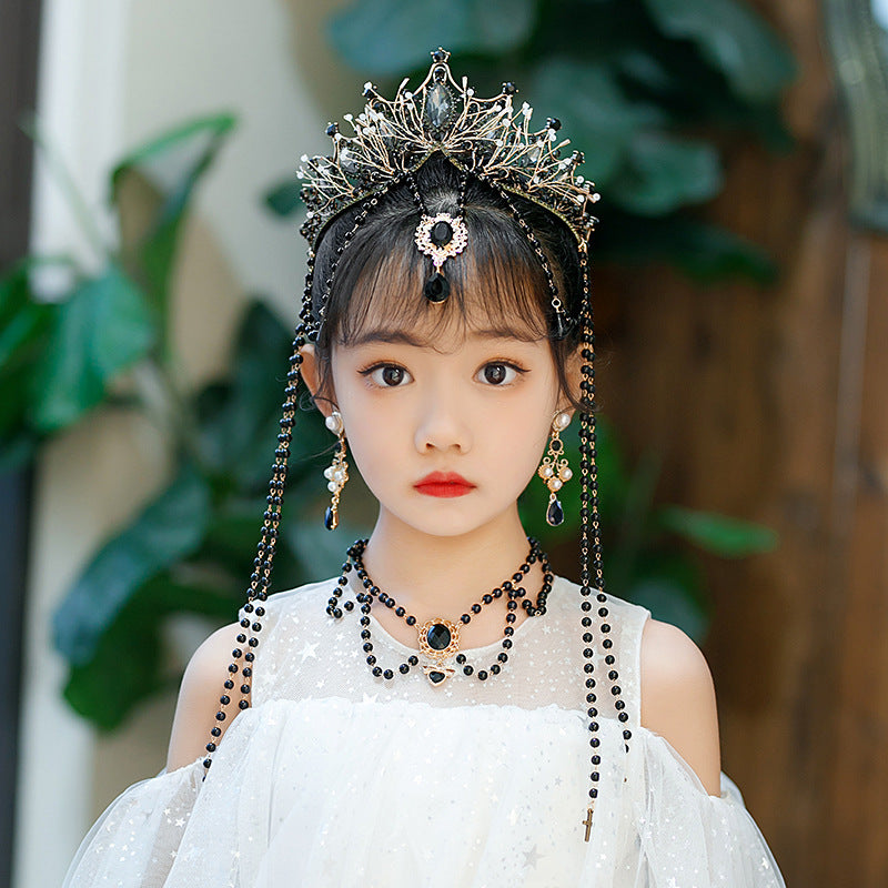 Top Lolita Fringed Crown Catwalk Crown Tiara Hair Accessories