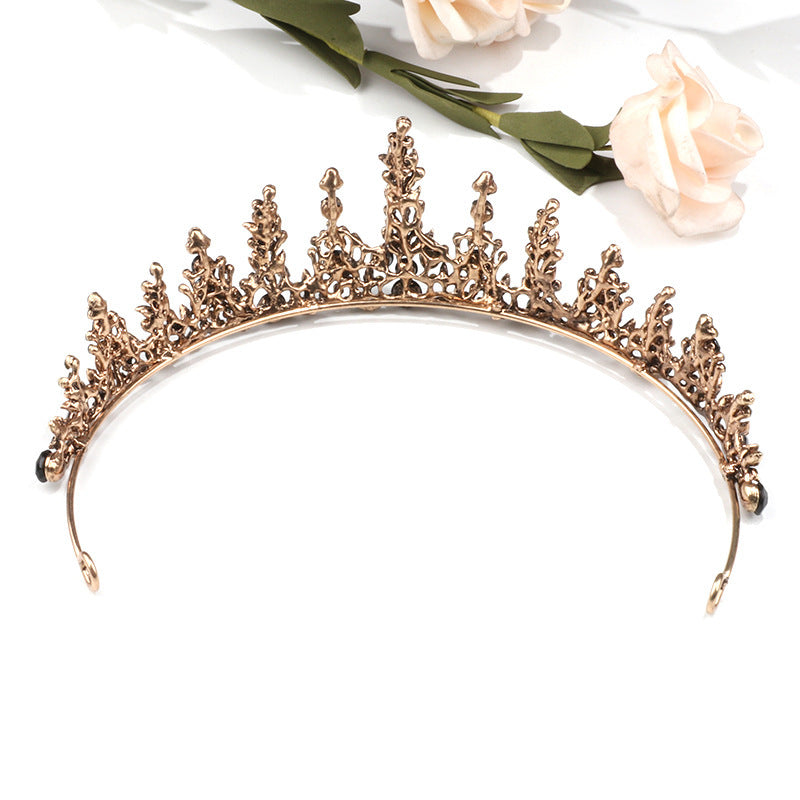 Original Crown Black Diamond Golden Crown Wedding Dress Top Quality