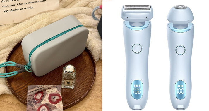 Original 2 In 1 Hair Removal Epilator USB Rechargeable Trimmer Women Body Razor Face Leg Armpit Bikini Hand Pubic Shaver Hair Remover