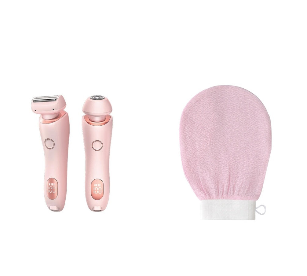 Original 2 In 1 Hair Removal Epilator USB Rechargeable Trimmer Women Body Razor Face Leg Armpit Bikini Hand Pubic Shaver Hair Remover