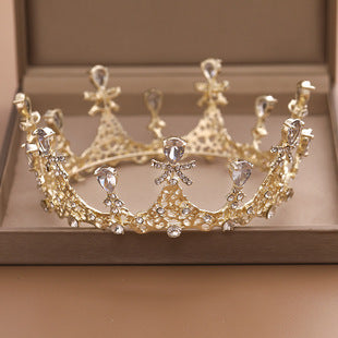 Tuanming Xinniang Crown European And American Hot Sale Crystal Zircon Crown Hairband Princess Birthday Rhinestone Crown Headdress top quality
